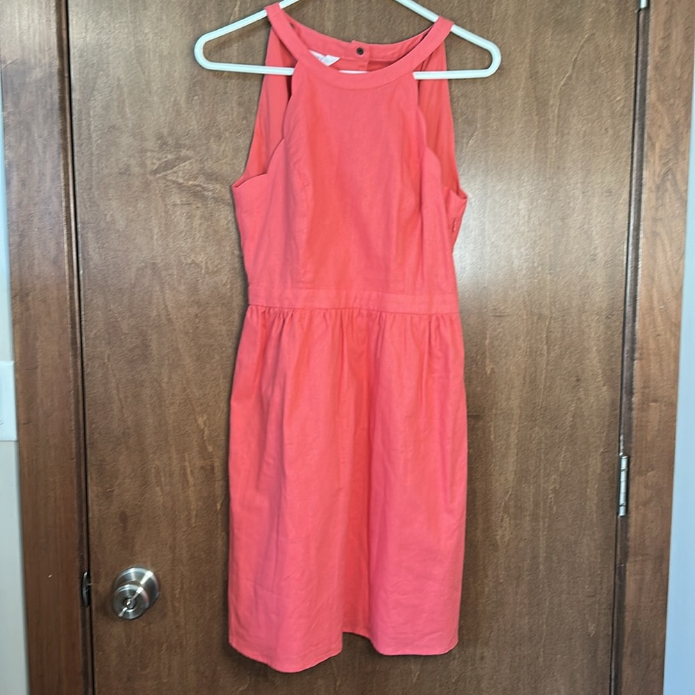 NWT Market & Spruce Vibrant Coral Keyhole Back Dress